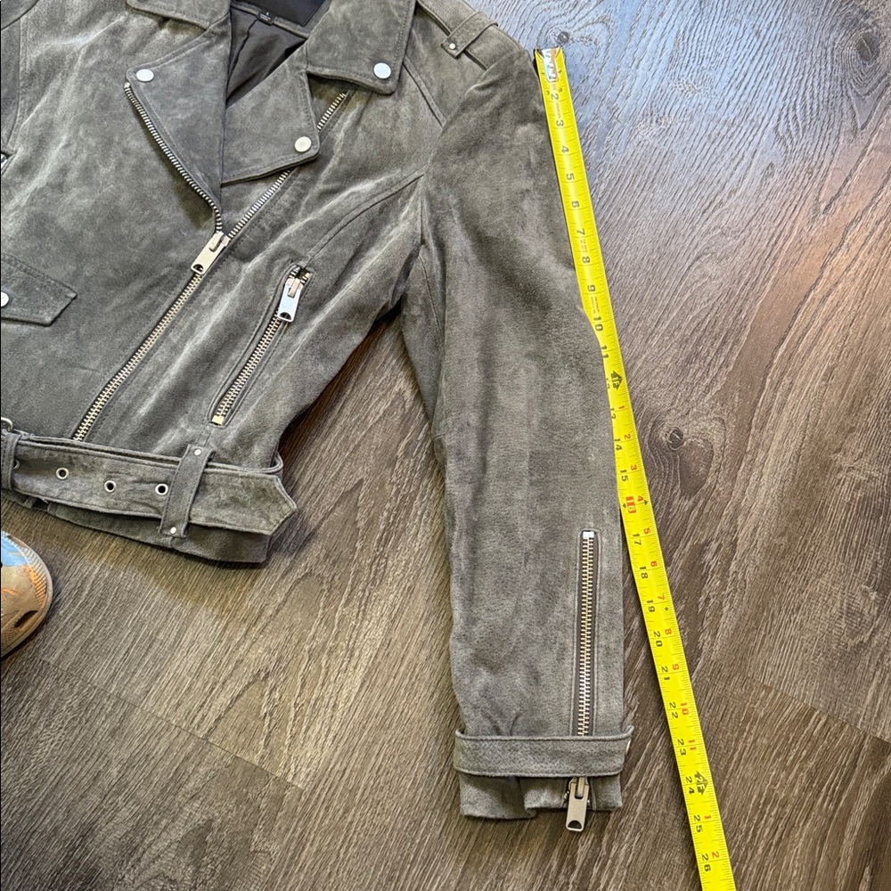Marc New York Gray Suede biker jacket. - Picture 6 of 11